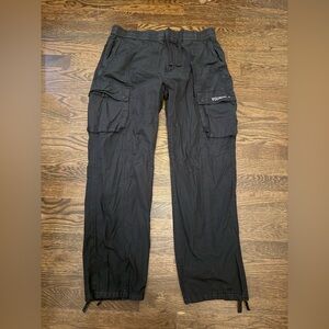 YoungLA Men’s Snap Button Cargo Joggers size L (Black)